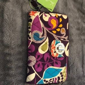 Vera Bradley Turn Lock Wallet In Plum Crazy NWT